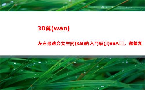 0萬(wàn)左右最適合女生開(kāi)的入門級(jí)BBA，顏值和性價(jià)比都很高(30萬(wàn)左右最適合女生開(kāi)的車)"